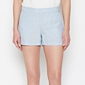 Joie 100% Linen Blue Chambray Shorts Size 6